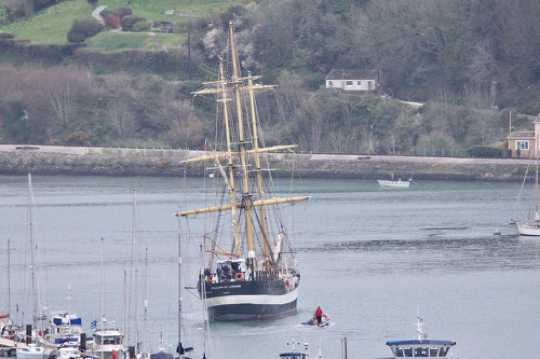 03 April 2021 - 10-44-30

----------------
Tall ship Pelican of London departs from Dartmouth